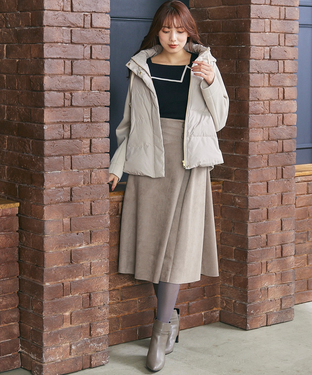 SALE】異素材切替ダウン混ショートコート - 12Twelve Agenda