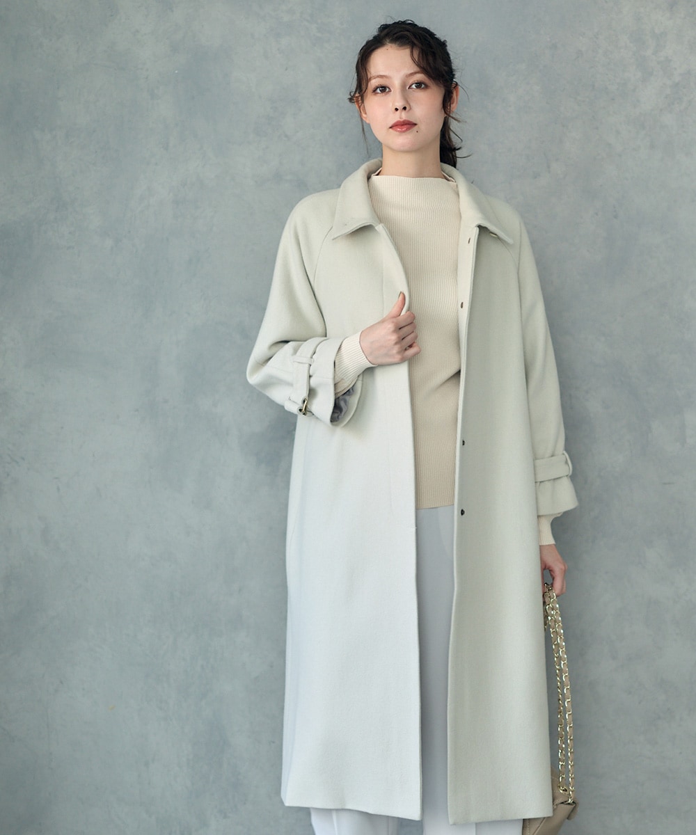 Mimi Special Collaboration】ライトメルトンスタンドカラーコート