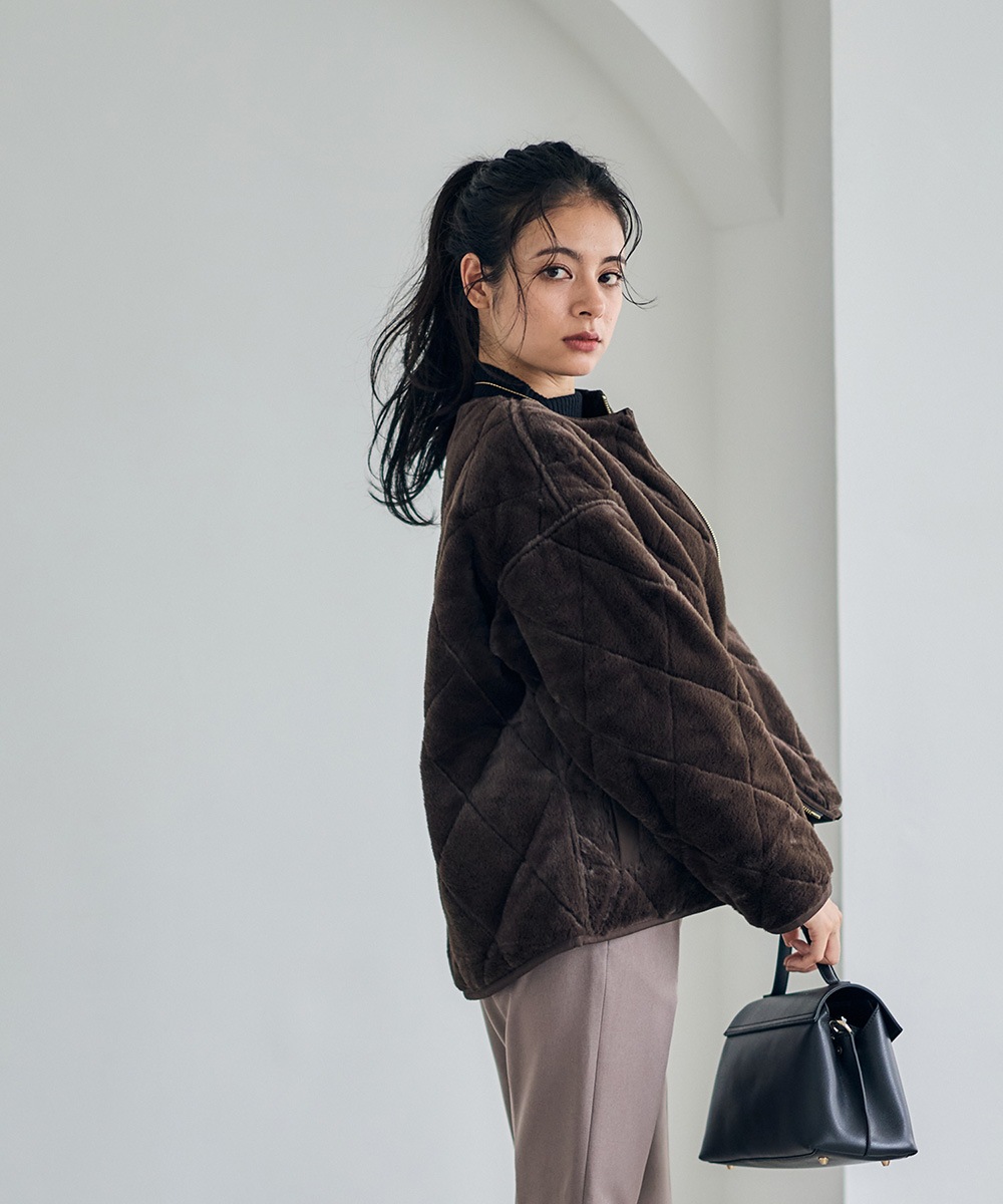 リバーシブルファーキルティングコート - 12Twelve Agenda(トゥエルブ