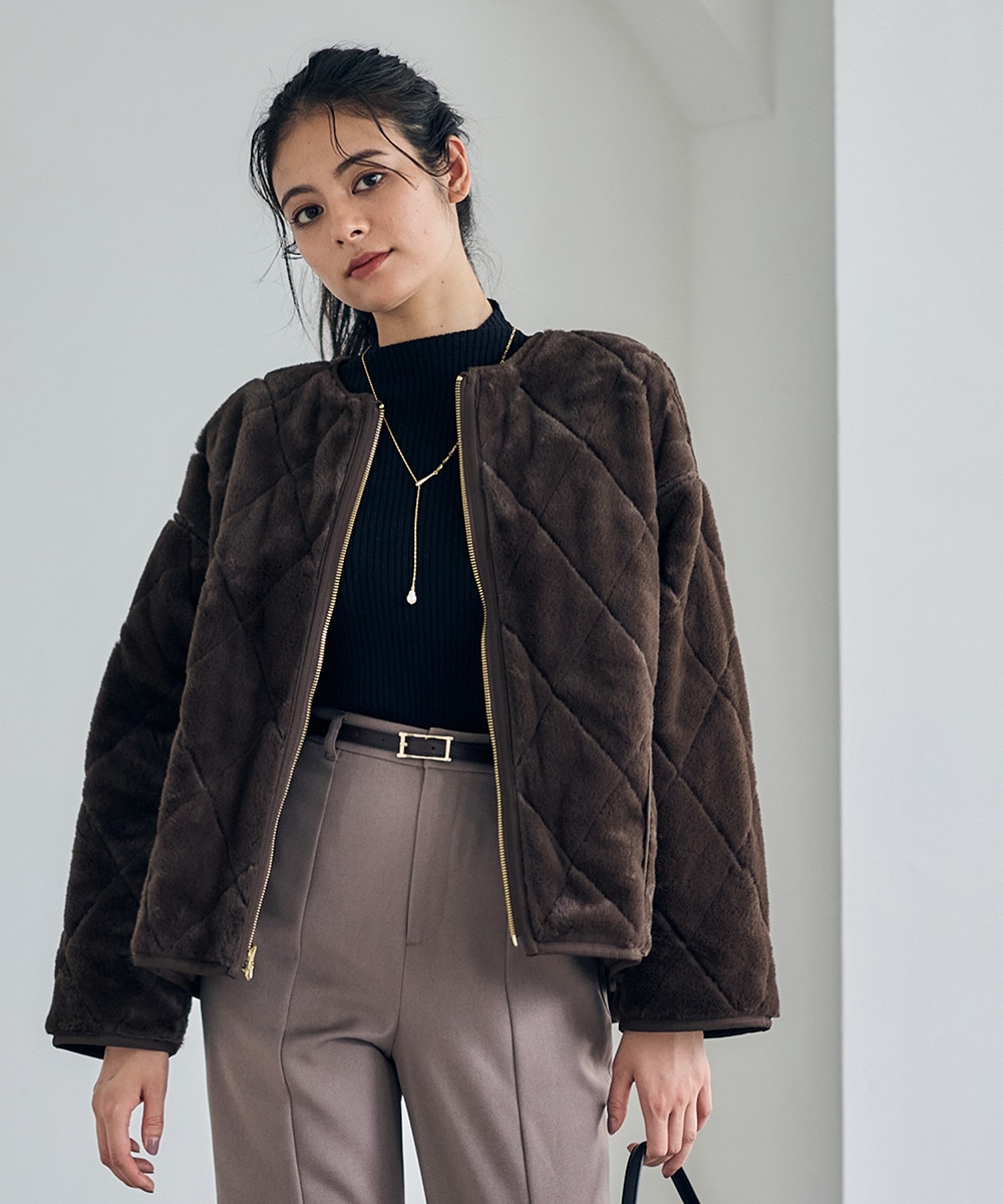 ✨新品タグ付✨エディバウアー キルティング コート フード＆ファー脱着可 美シルエット3wayキルティングフードコート Emma Taylor│STYLEDOOR