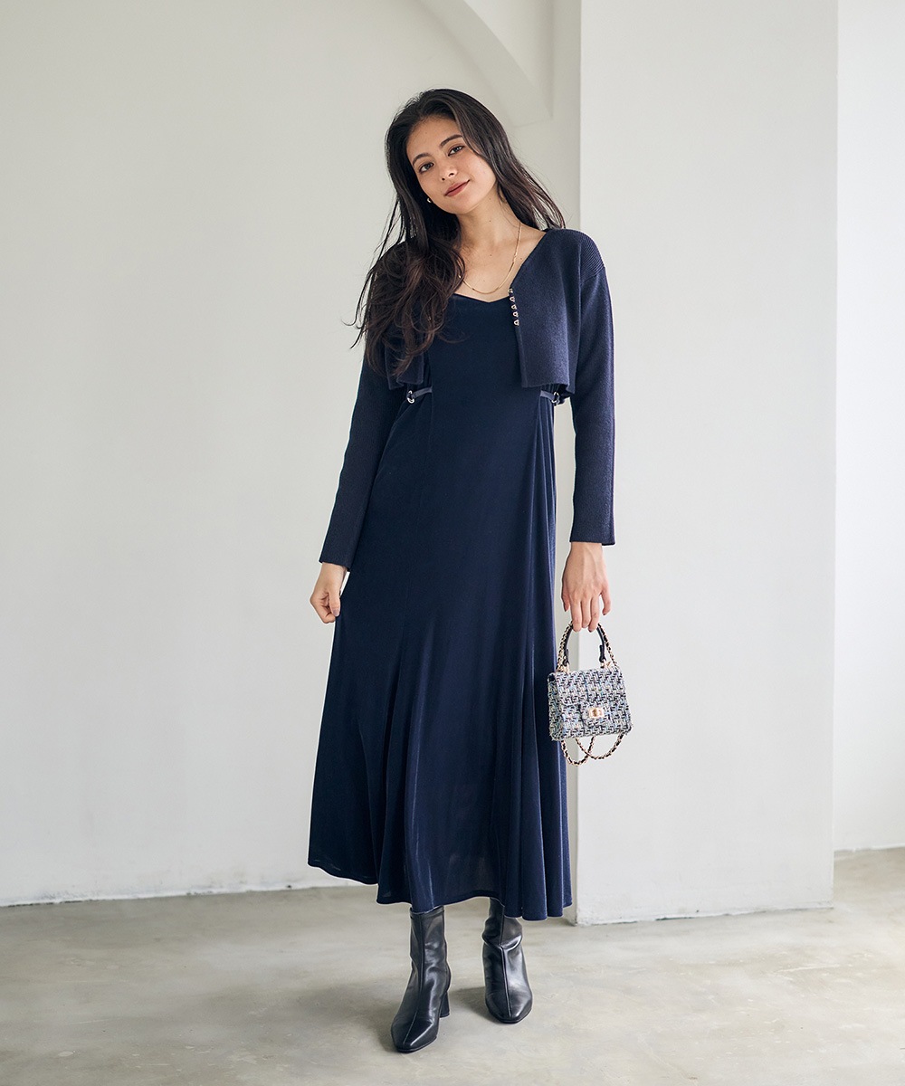 ストレッチベロアマーメイドキャミワンピース - 12Twelve Agenda