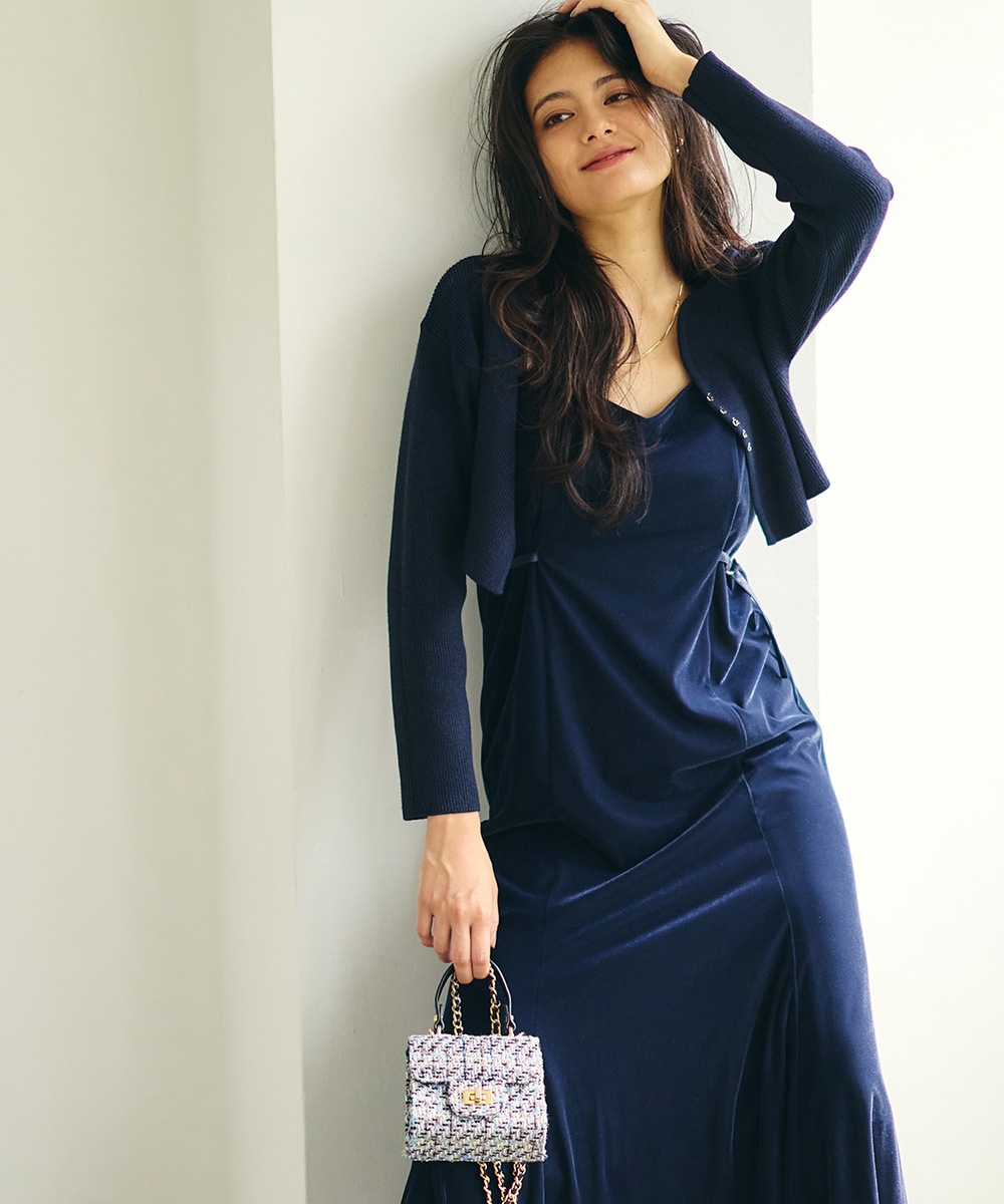 ストレッチベロアマーメイドキャミワンピース - 12Twelve Agenda