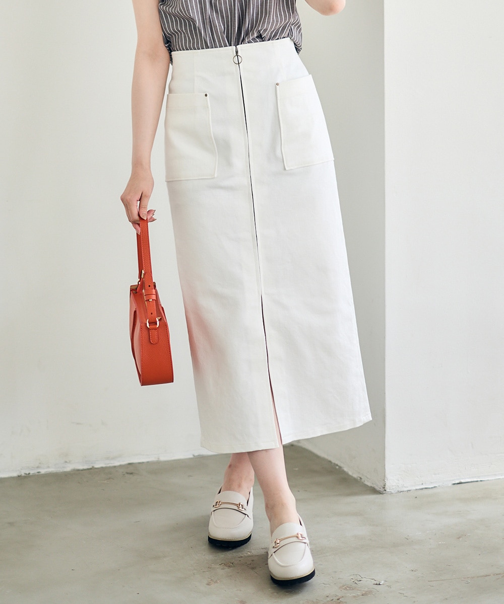 デニム両ポケタイトスカート - 12Twelve Agenda(トゥエルブアジェンダ