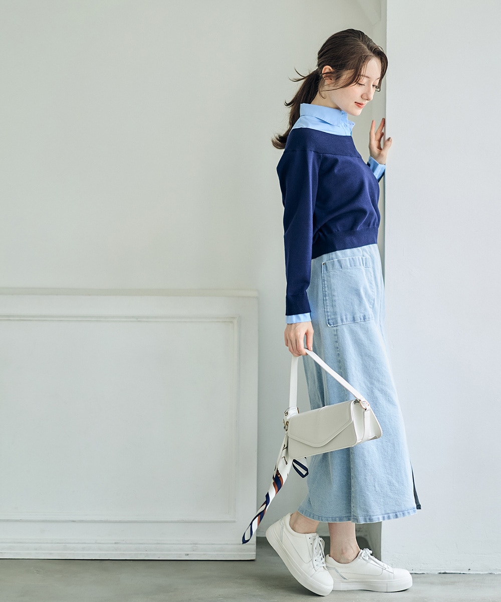 デニム両ポケタイトスカート - 12Twelve Agenda(トゥエルブアジェンダ