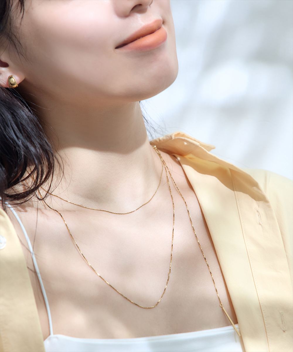 ドナテラペリーニの天然素材のロングネックレスとイヤリングセット　未使用に近い ナチュラ ロングネックレス | 北一硝子 まごころお届け便