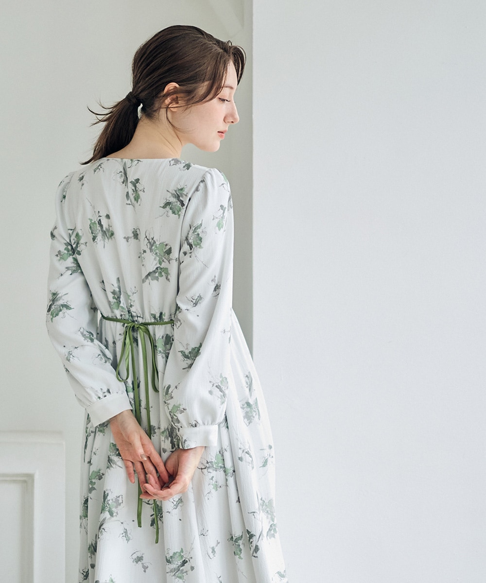 SALE】花柄パイピングワンピース - 12Twelve Agenda(トゥエルブ