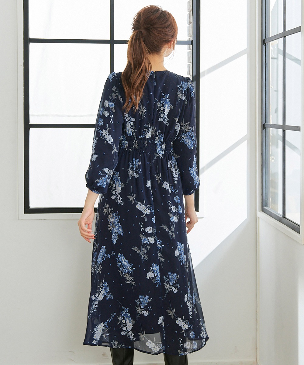 CHICWISH(シックウィッシュ)｜花柄ドローストリングワンピース CHICWISH(シックウィッシュ)｜花柄ドローストリングワンピース