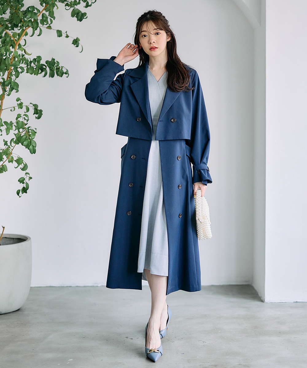 12Twelve Agenda/バックプリーツトレンチコート SALE】バックプリーツトレンチコート - 12Twelve Agenda