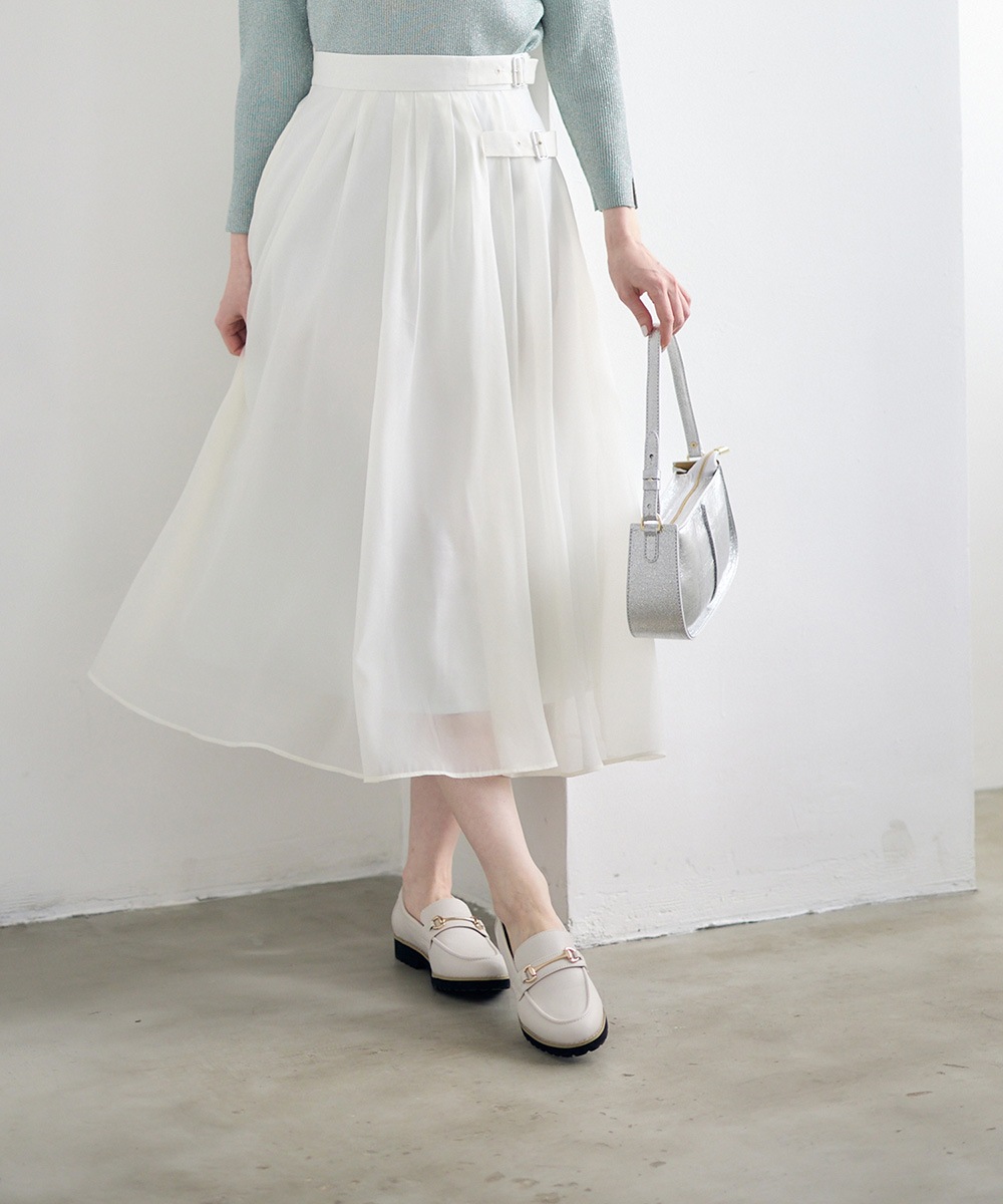 THE TOE ベージュ フレアスカート KOEISTORE スカート レディースロング 春夏 黒 フレアスカート