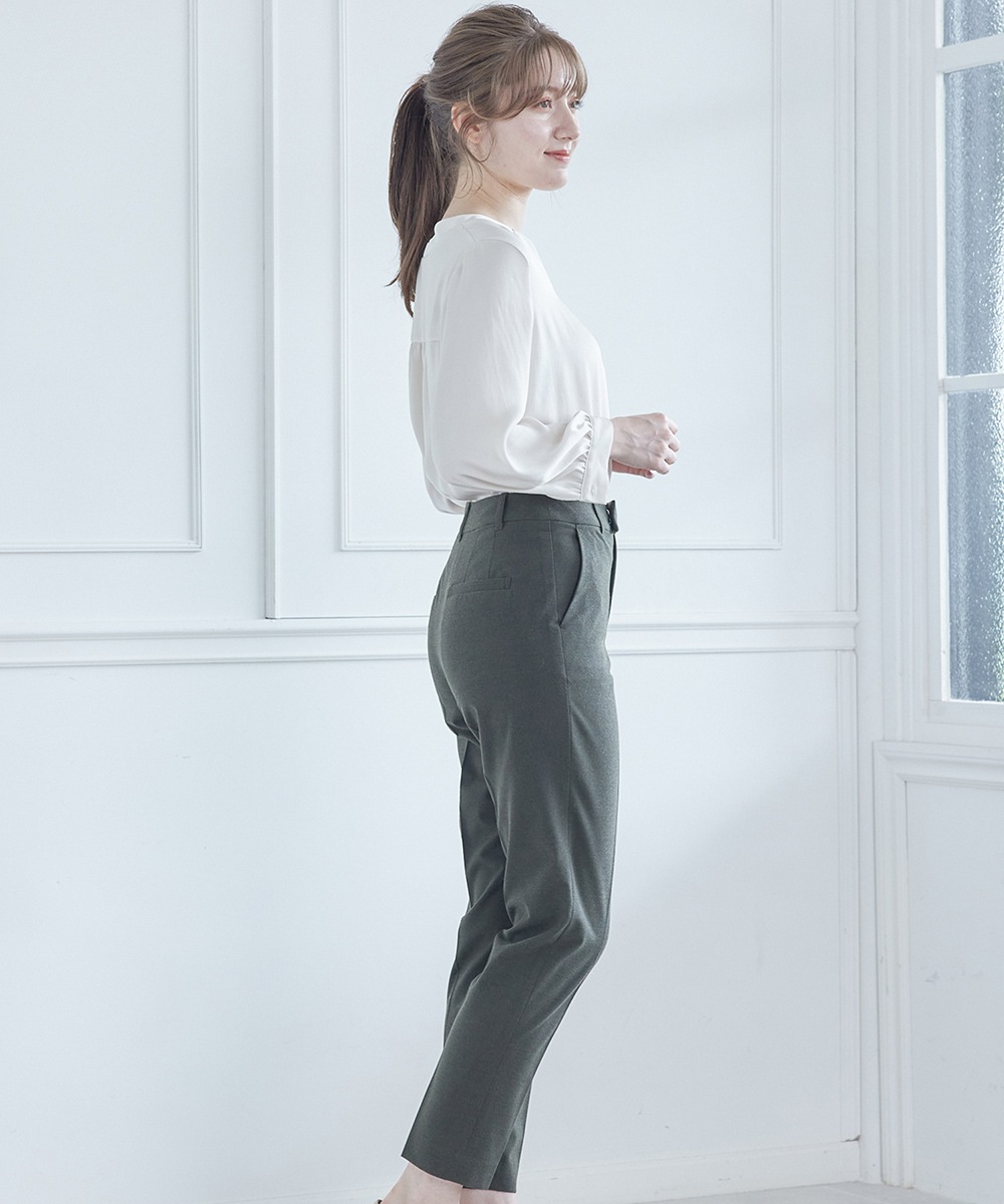 SALE】ヴィンテージサテン9分袖Vネックブラウス - 12Twelve Agenda