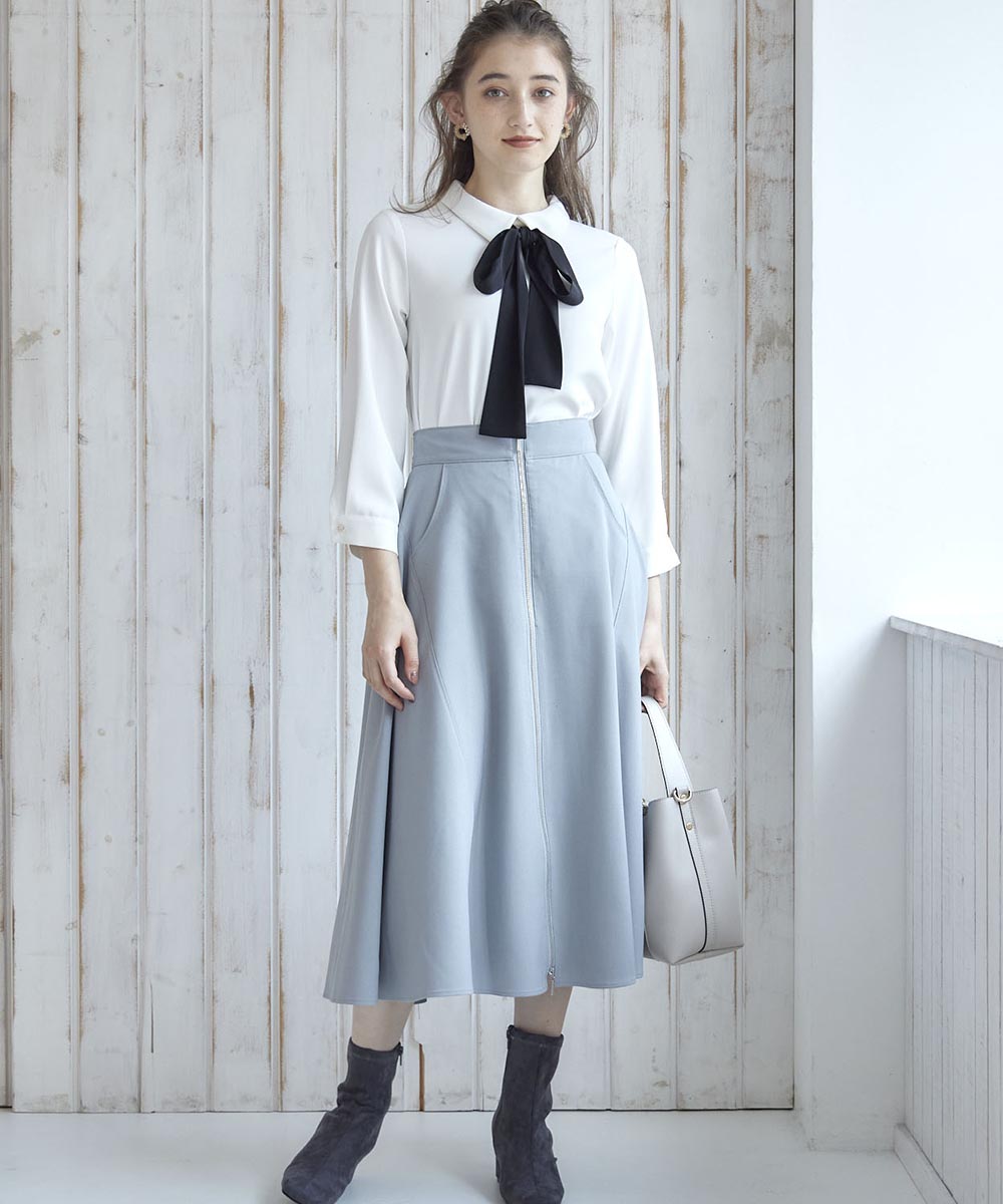 PRADA フロントファスナー フレアスカート 36 楽天市場】プラダ ボーダー ペンシル フレアスカート ブルー