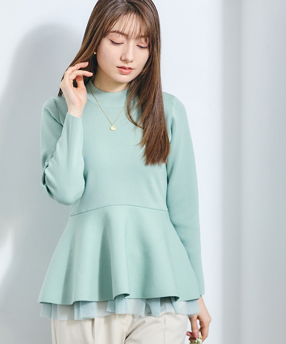 ドットチュールペプラムニットプルオーバー - 12Twelve Agenda