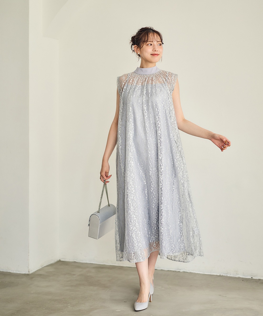 SALE】3wayレースノースリーブテントドレスワンピース - 12Twelve