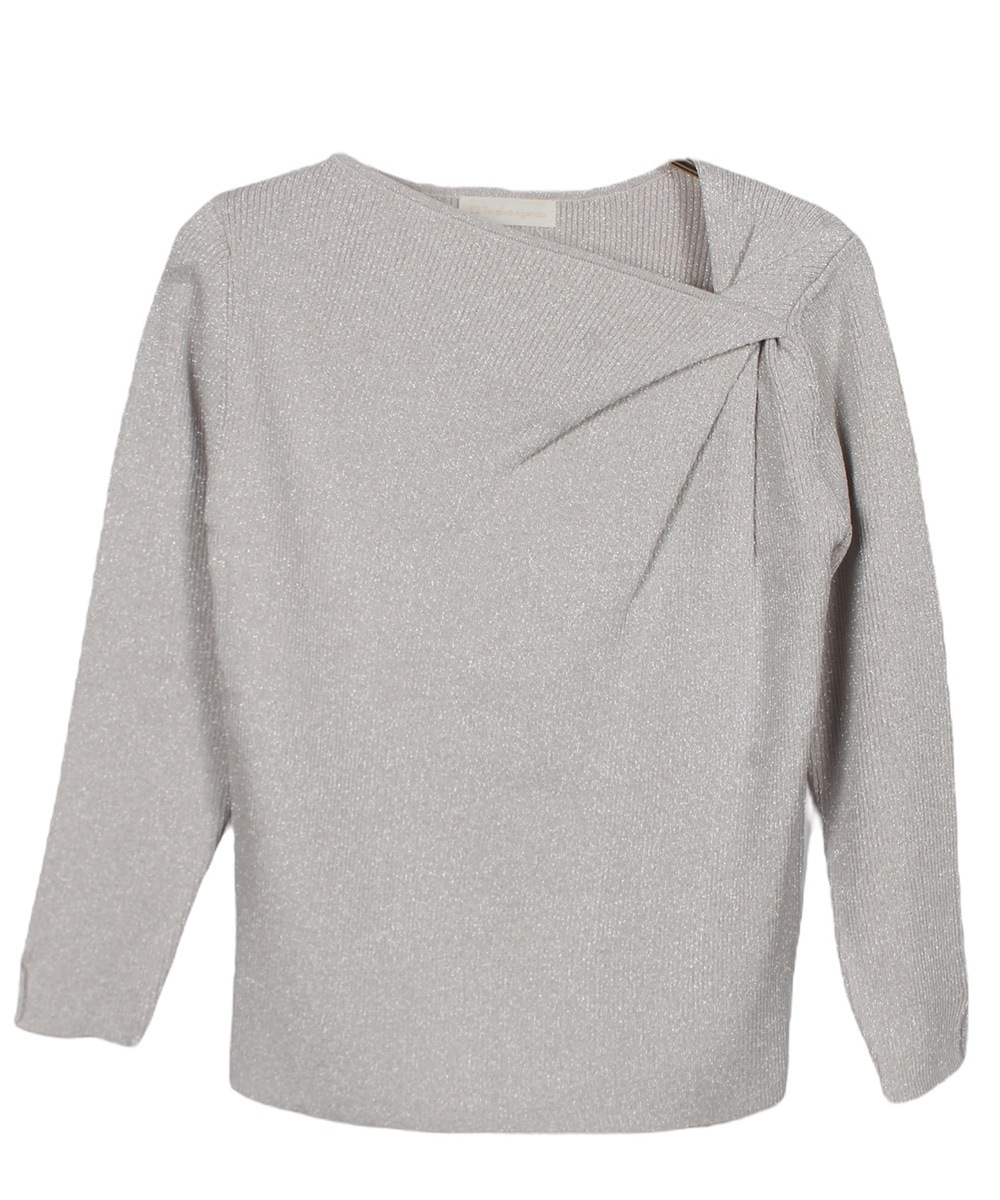 SALE】アシメタックラメリブ7分袖ニットプルオーバー - 12Twelve