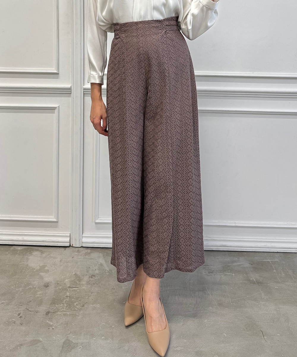 SALE】サイドベルトレースワイドパンツ - 12Twelve Agenda(トゥエルブ