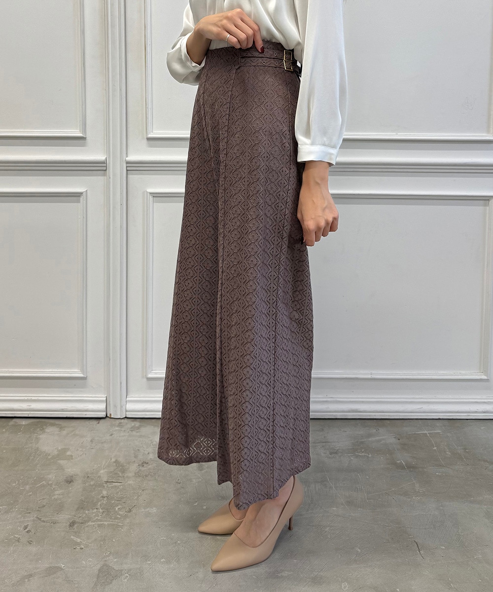 SALE】サイドベルトレースワイドパンツ - 12Twelve Agenda(トゥエルブ