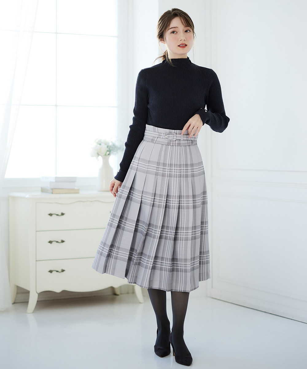 SALE】チェック柄プリーツフレアスカート - 12Twelve Agenda