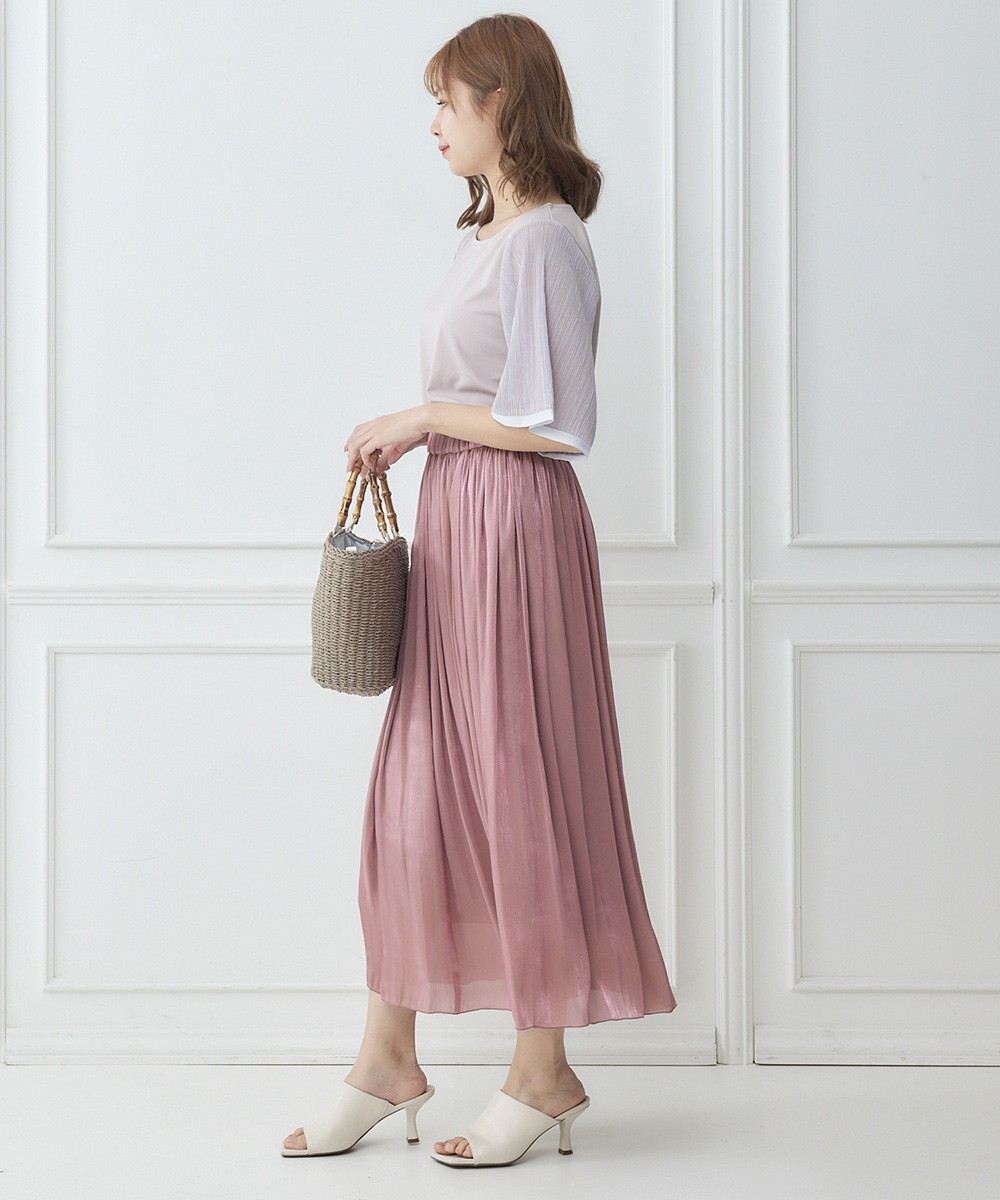 【美品】ヨシキヒシヌマ 立体カットソー プリーツ 絞り フラワー 総柄 シアー 美品】ヨシキヒシヌマ 立体カットソー プリーツ 絞り フラワー