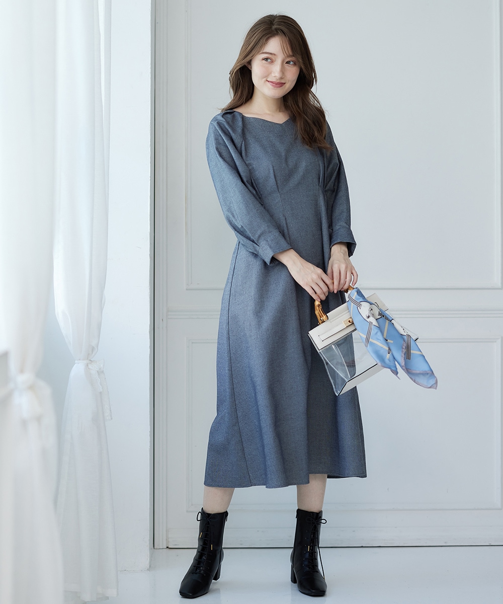 FRAMeWORK｜ボリュームフレアワンピース | Rakuten Fashion(楽天
