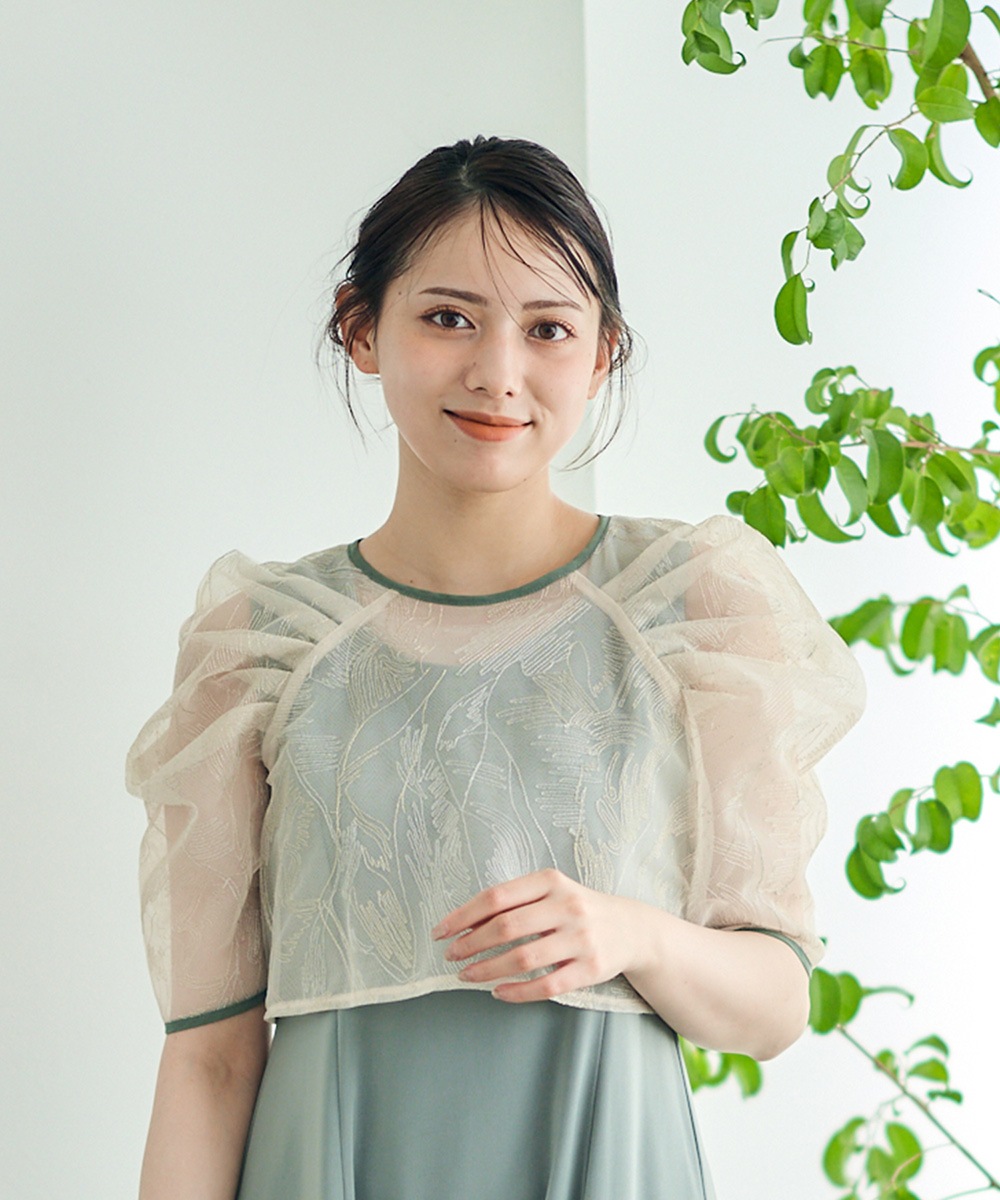 ボリュームスリーブレースボレロブラウス - 12Twelve Agenda