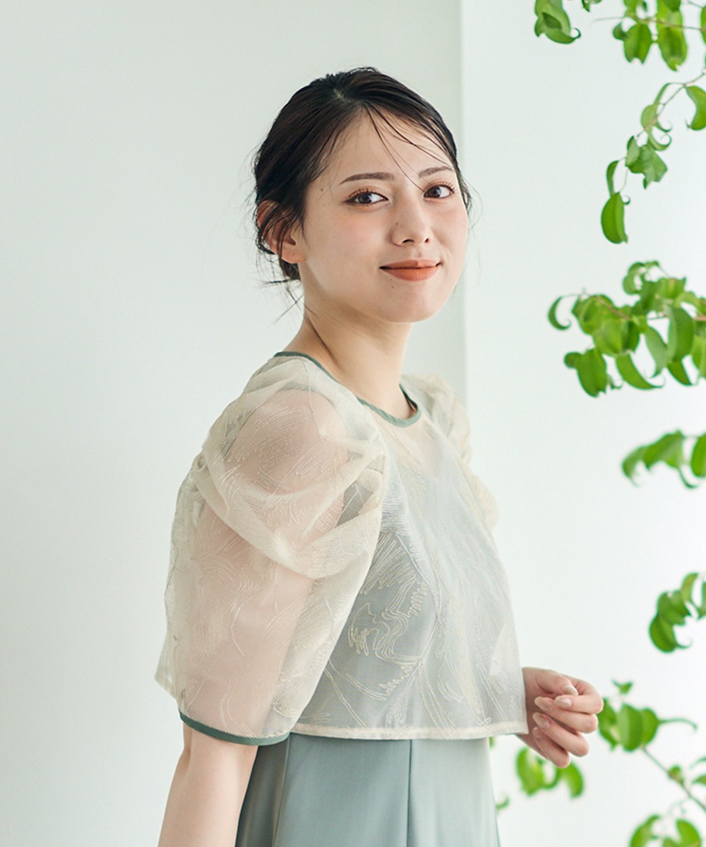 ボリュームスリーブレースボレロブラウス - 12Twelve Agenda