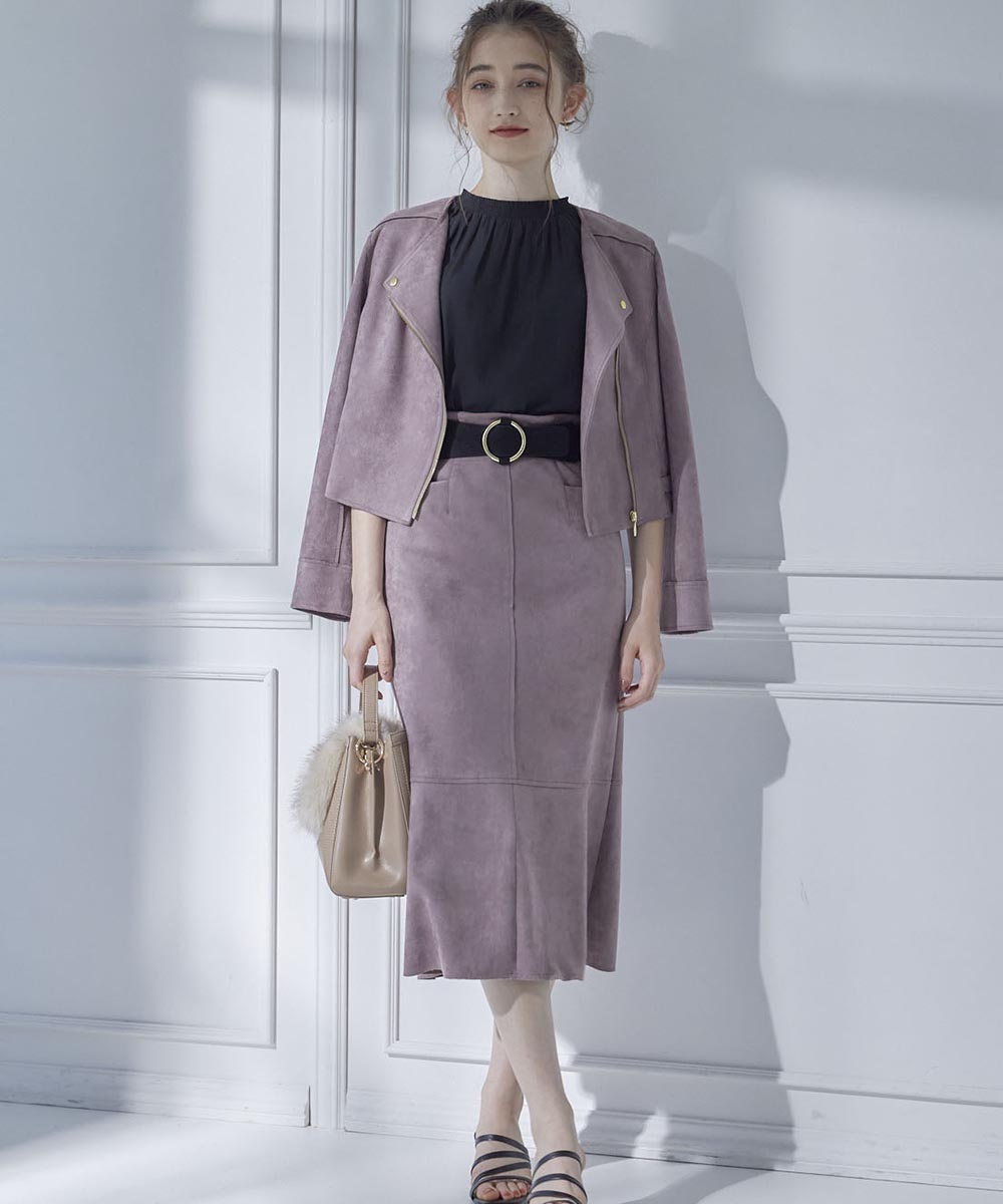 Harrods シルクスカート♡エナメルベルト付き ベルト付き] 冬タック入りロングスカート | ファッション通販