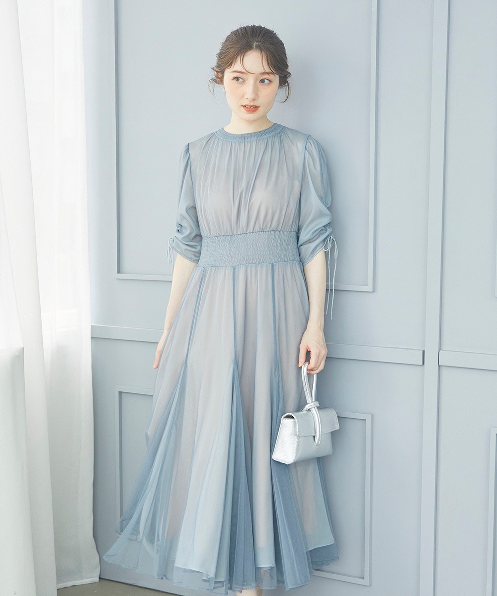 ドゥロワー　2024FALL2 ウェザーテイラードワンピース　ロングジレ ドゥロワー 2024FALL2 ウェザーテイラードワンピース ロングジレ