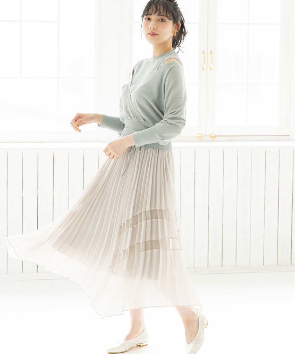SALE】チュール切替イレヘムプリーツスカート - 12Twelve Agenda