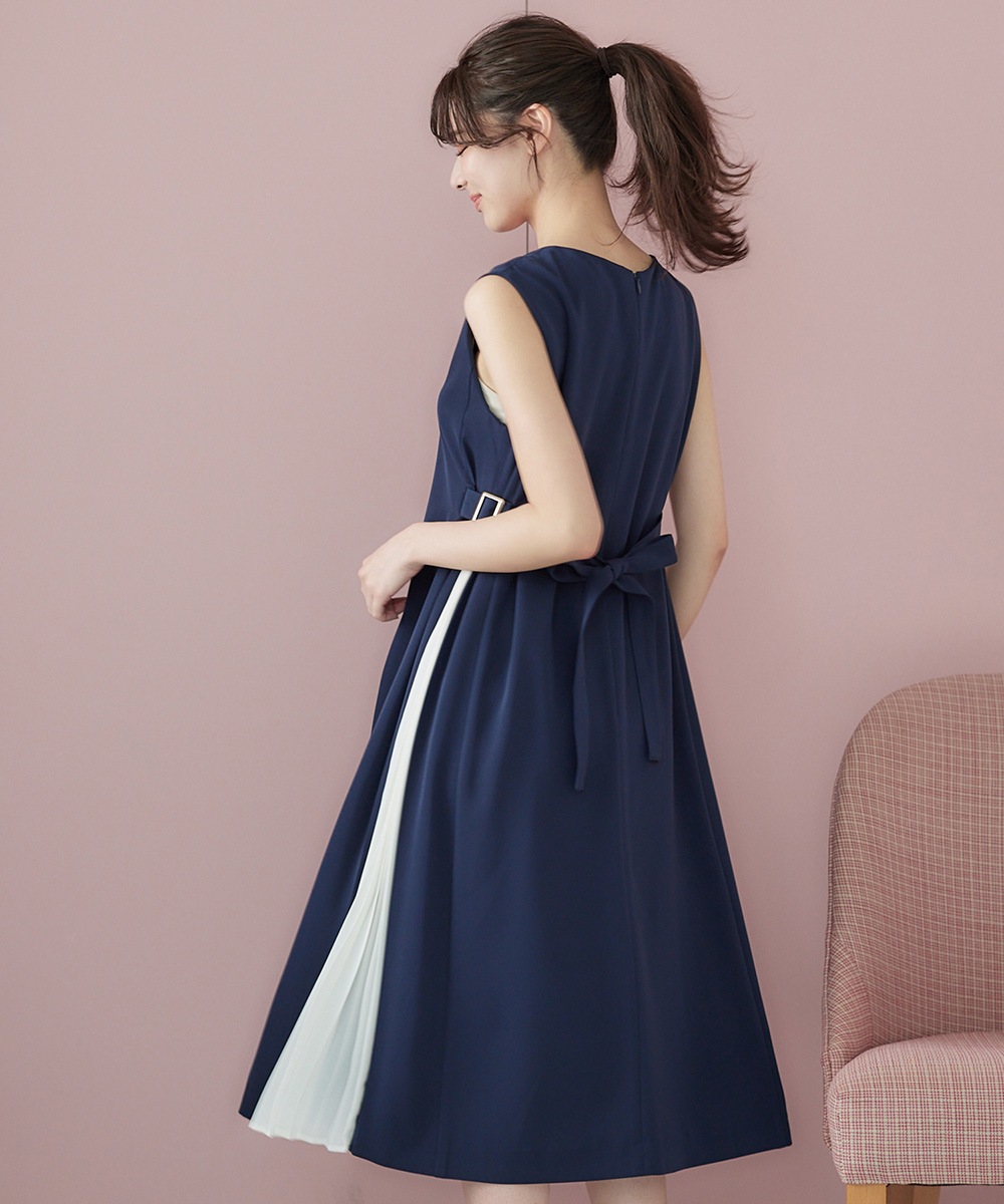 荒野コラボ】サイドプリーツノースリーブワンピース - 12Twelve Agenda