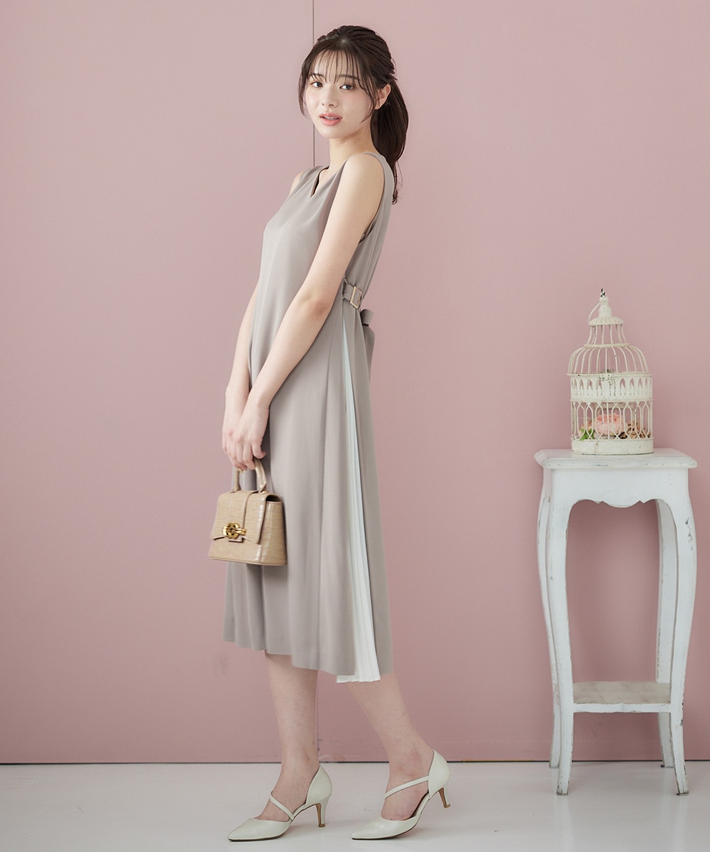 新品タグ付 セオリー ワンピース 近年モデル ノースリーブ プリーツ 洗える 荒野コラボ】サイドプリーツノースリーブワンピース - 12Twelve Agenda