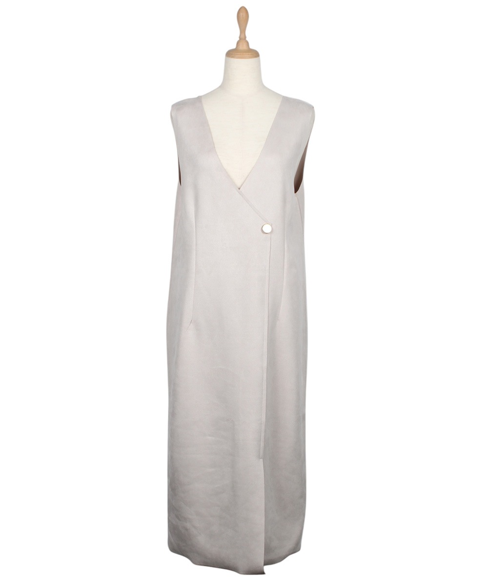 SALE】Vネックラップ風スエードジャンスカ - 12Twelve Agenda