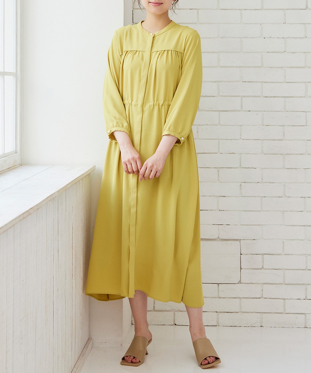 SALE】クールタッチウエストドロストシャツワンピース