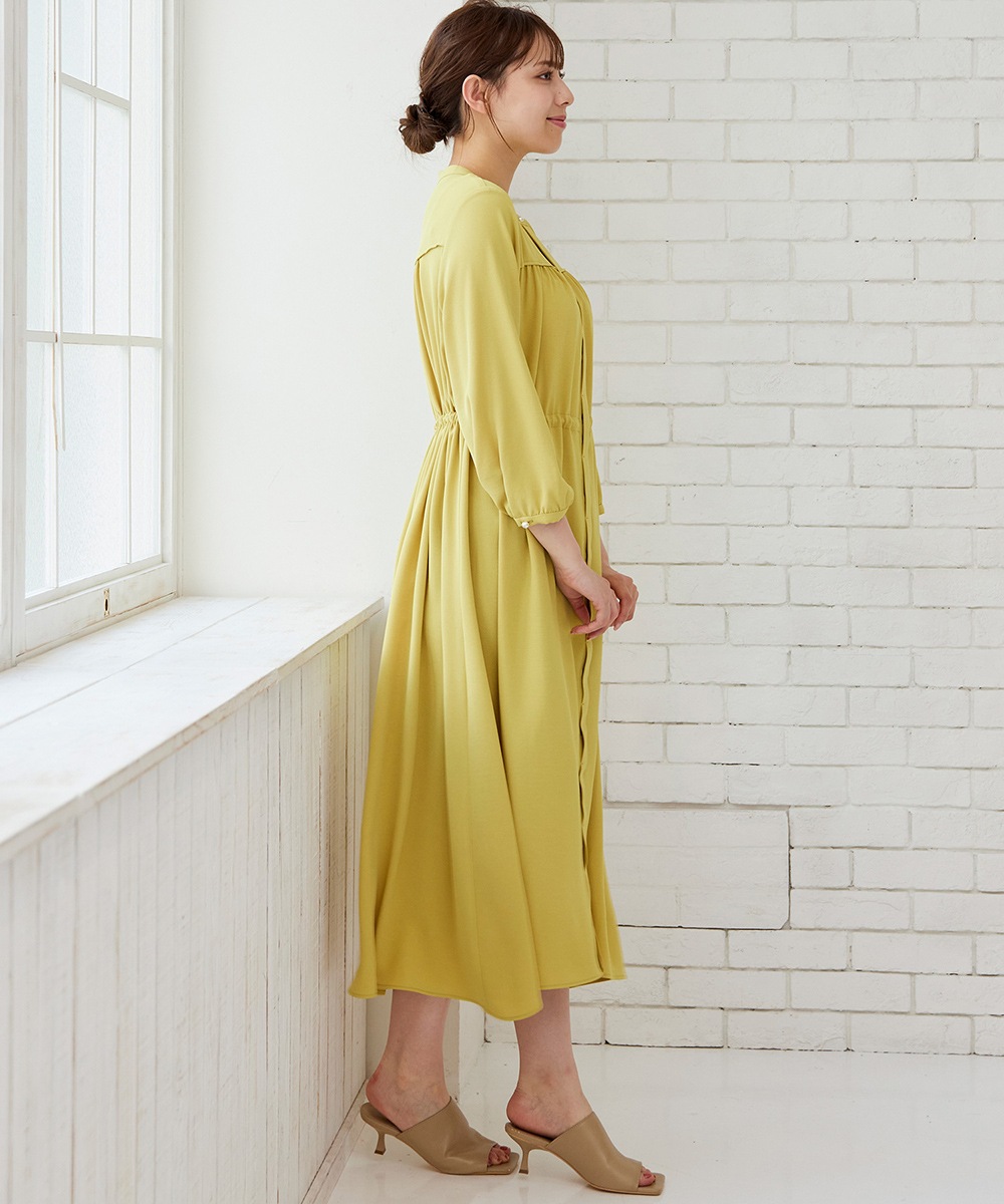 SALE】クールタッチウエストドロストシャツワンピース