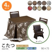 ������  4�����å� 90��75 �ϥ������� �����˥󥰤����� �ơ��֥� �� �ǥ��� ������ ���� ���� �դȤ� ��Ӥ����� ��� ��˼ ���� ���� �����奢�������������� UKT-921BR UKC-258 ��׾�Ź