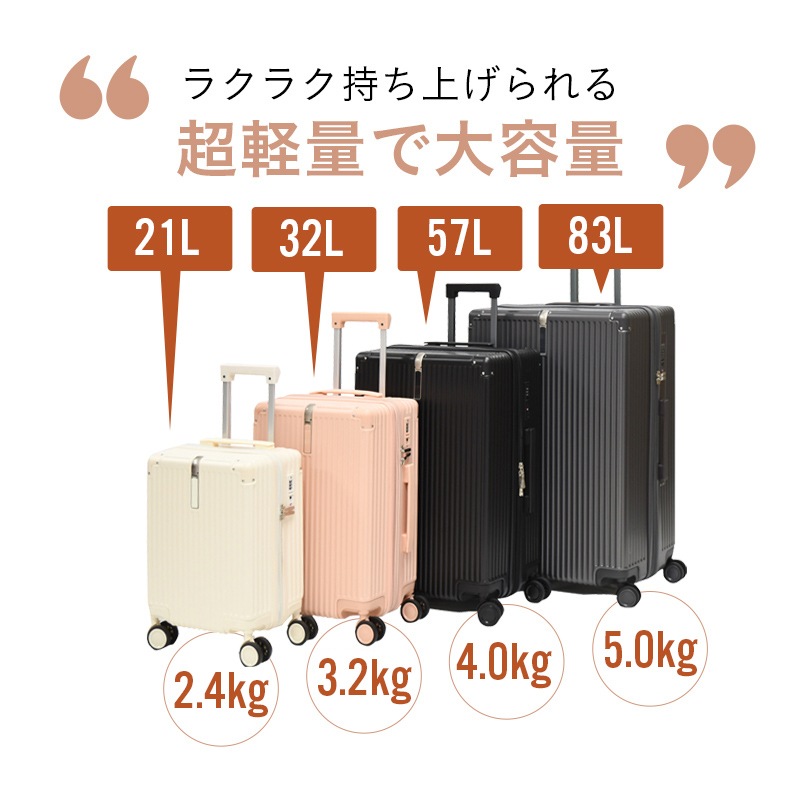 ĥ  ӥ ̵S ꡼Хå ꡼ TSAå ӥ˥ ѥ֥뵡ǽ ̳ĥǽ եåդ  Ť3.2kg Ų ֥륭㥹 8 suitcase ꡼Хå