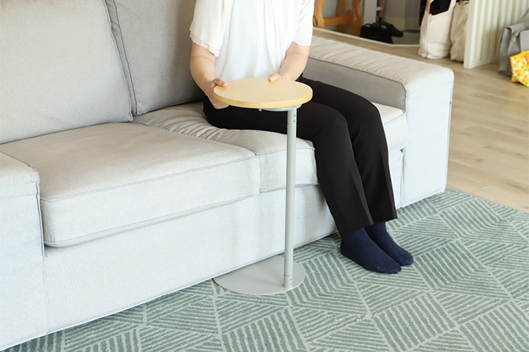 饦ɥɥơ֥ Iron Round Side Table Table ݷ ٥åɥ   ץ 奢  COLLEND 