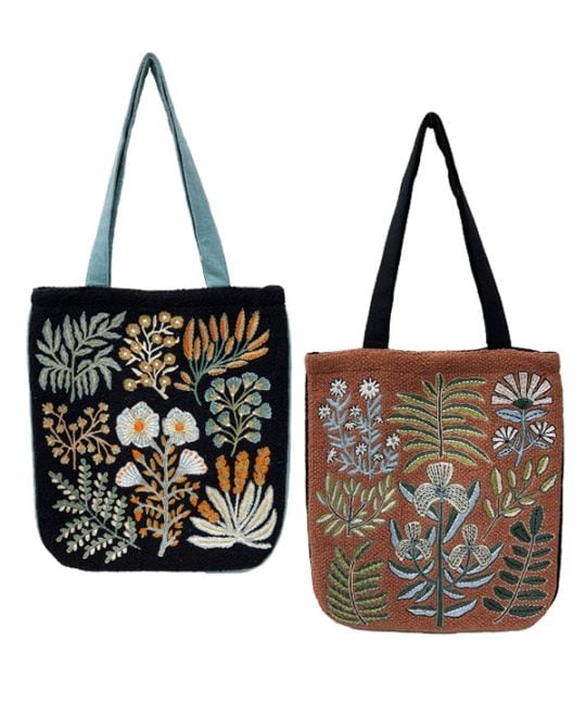 レースモラ刺繍入りダークグレーコットンバッグ cp-7914-2.jpg?t=20240413120118