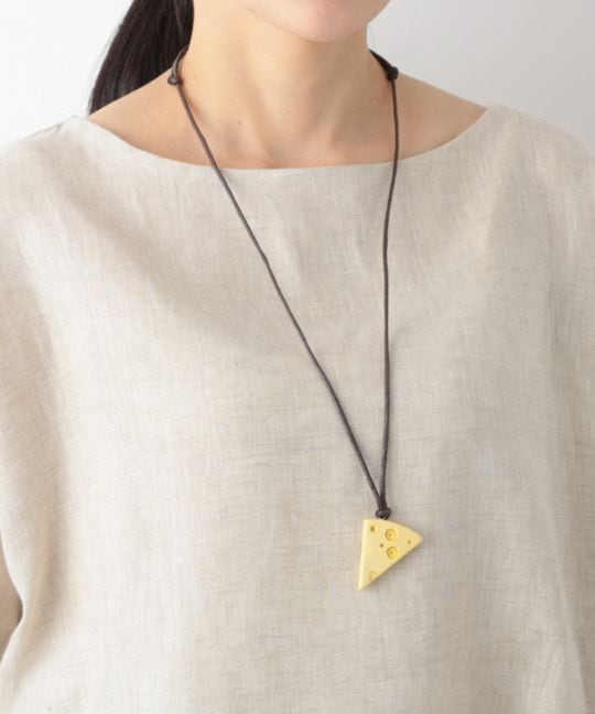 ウッドパンケーキネックレス A26S061BE 【2月中旬入荷予定