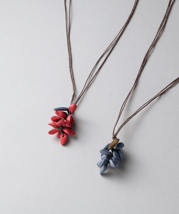 ウッドビーズフラワーネックレス A26S086 | アクセサリー,ネックレス
