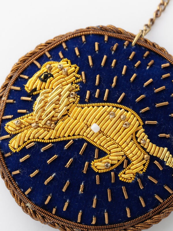 ザリ刺繍 12星座 バッグチャーム（キーホルダー） M21-2143