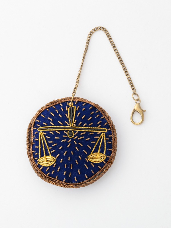 ザリ刺繍 12星座 バッグチャーム（キーホルダー） M21-2143