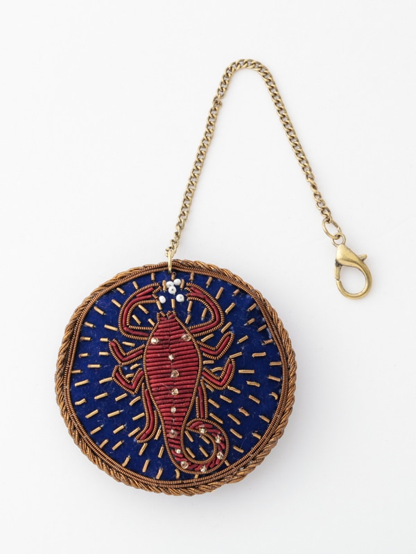 ザリ刺繍 12星座 バッグチャーム（キーホルダー） M21-2143