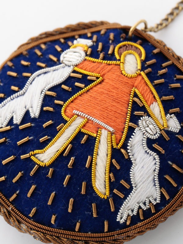 ザリ刺繍 12星座 バッグチャーム（キーホルダー） M21-2143