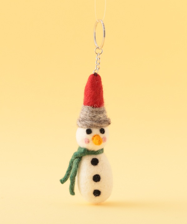 フェルト キーホルダー スノーマン A25WNX119WH