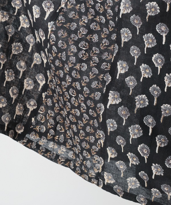 フラワーMIXプリントコットンスカート 25W050