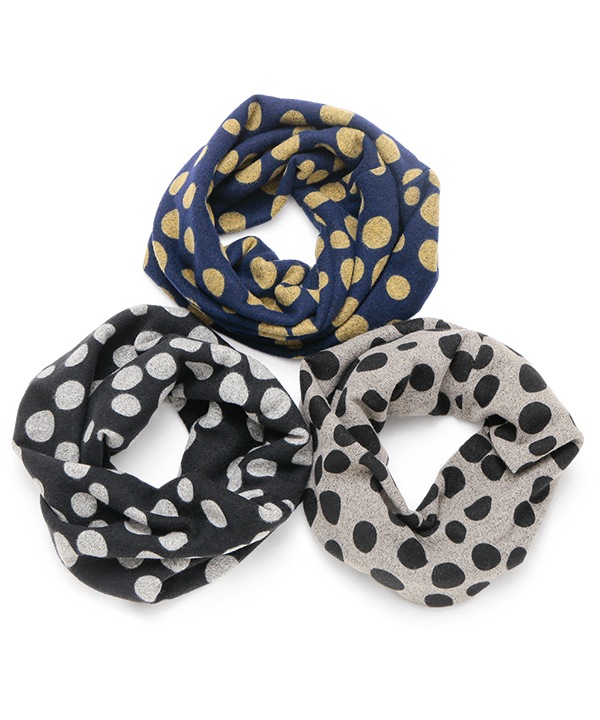 ドット柄スヌード（2カラー） B24W021