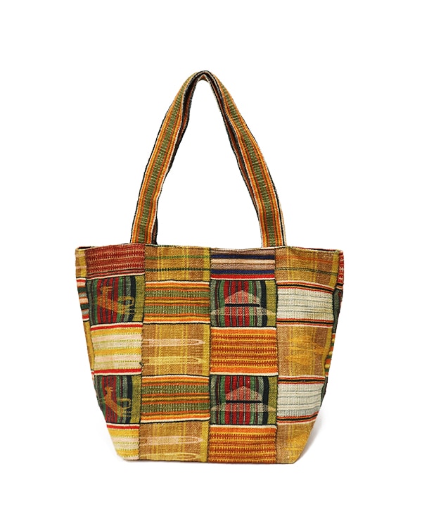 エウェクロス柄 デジタルプリント コットン手提バッグ H25S206