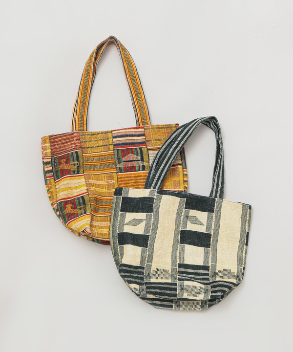 エウェクロス柄 デジタルプリント コットン手提バッグ H25S206