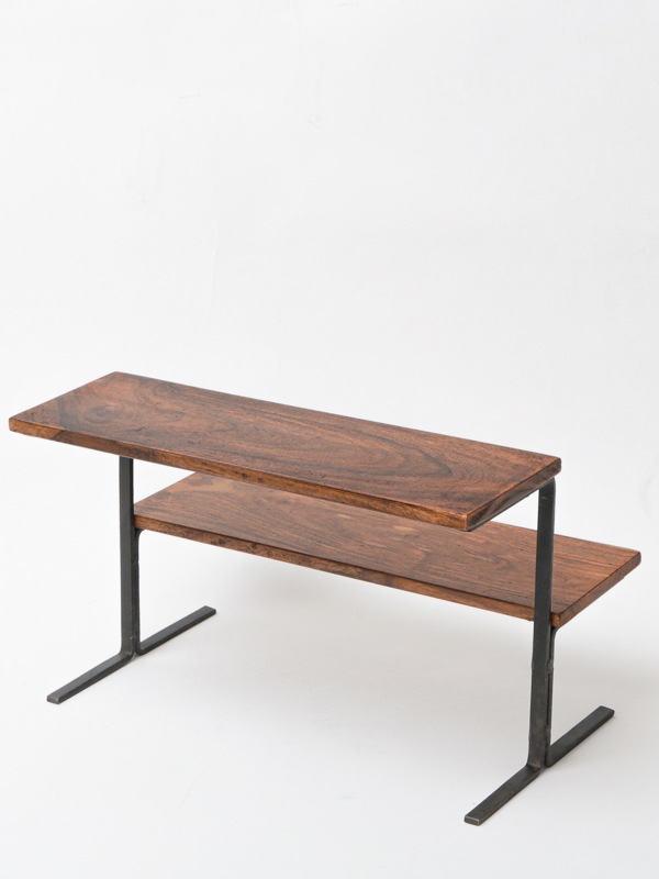 シーシャムウッド 卓上ディスプレイ 2段ラック 40×24cm IAPH056