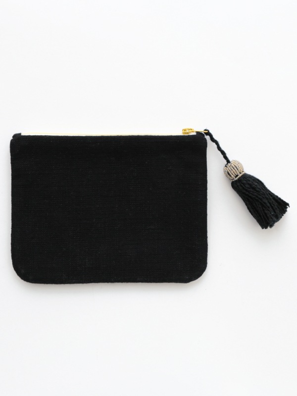 ダルメシアン刺繍ポーチ 20×15cm M26-1957BK